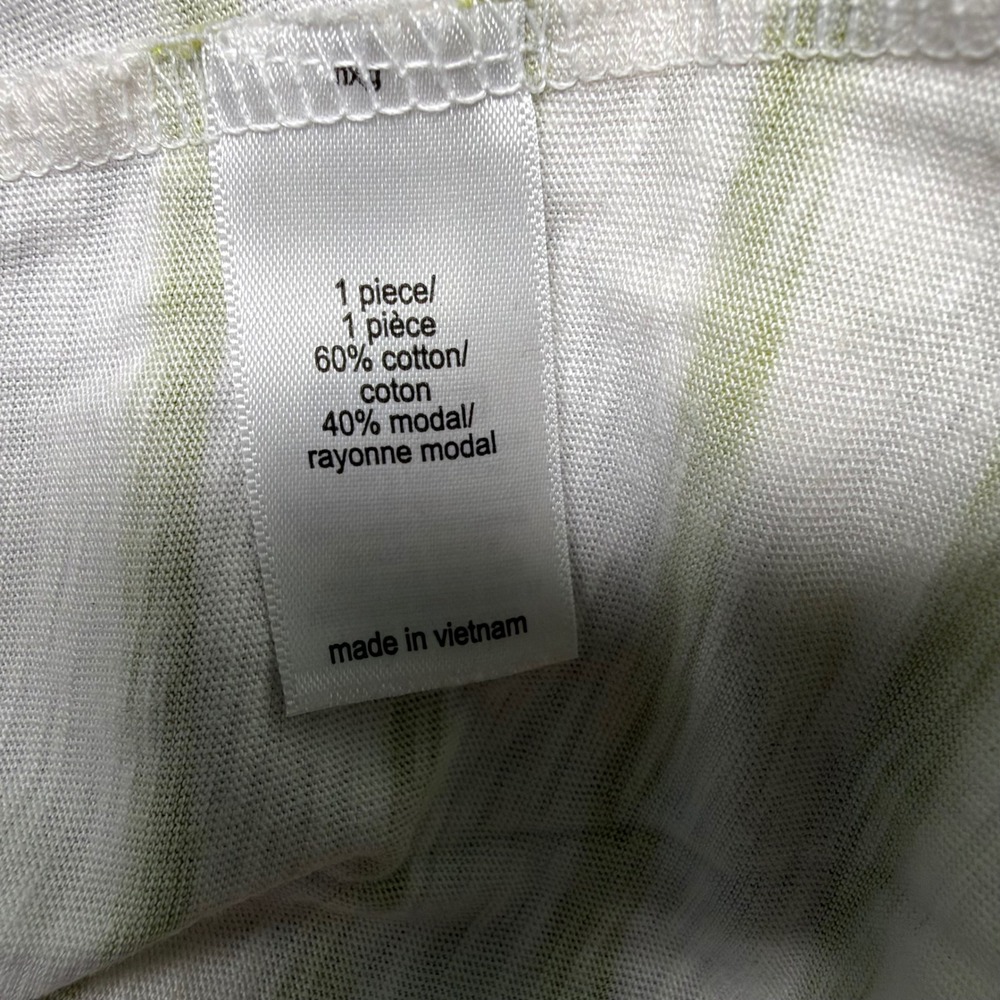 24/7 by Maurices Womens XXL T-Shirt Green White Striped Cotton Modal Crew Neck - Picture 5 of 8